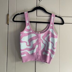 Rue21 Puple and Blue Swirl Crop Top